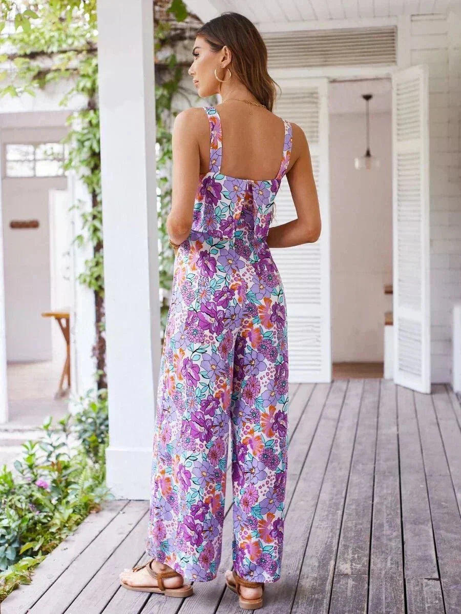 Jade | Floral Wide-leg Jumpsuit