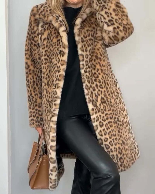 Leosa | Soft Long Leopard Coat