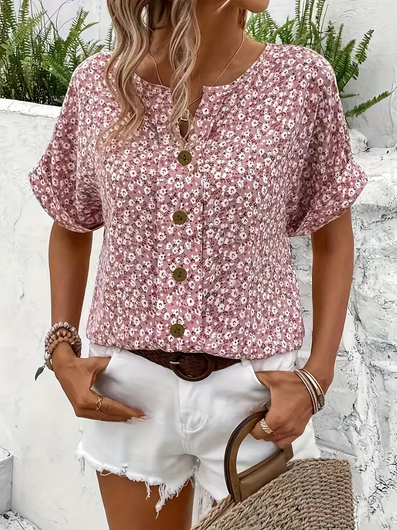 Estelle | Elegant Floral Print Blouse