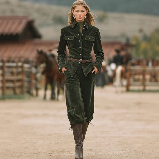 Solana | Elegant Corduroy Matching Set