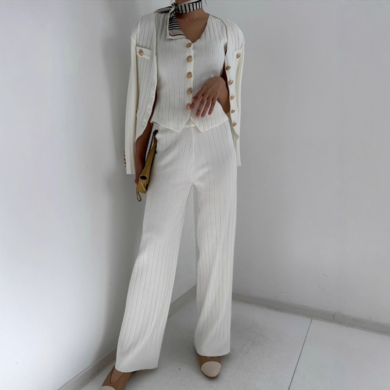 Lainey | Ribbed Knit Three Piece Set