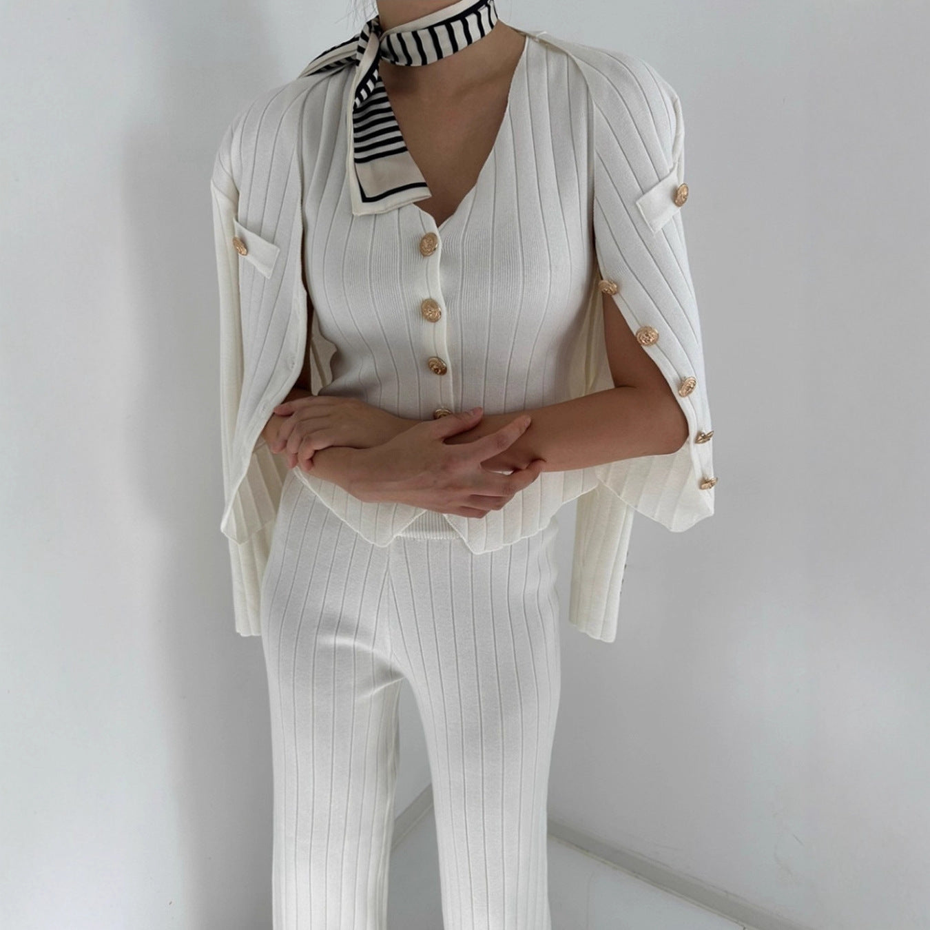 Lainey | Ribbed Knit Three Piece Set