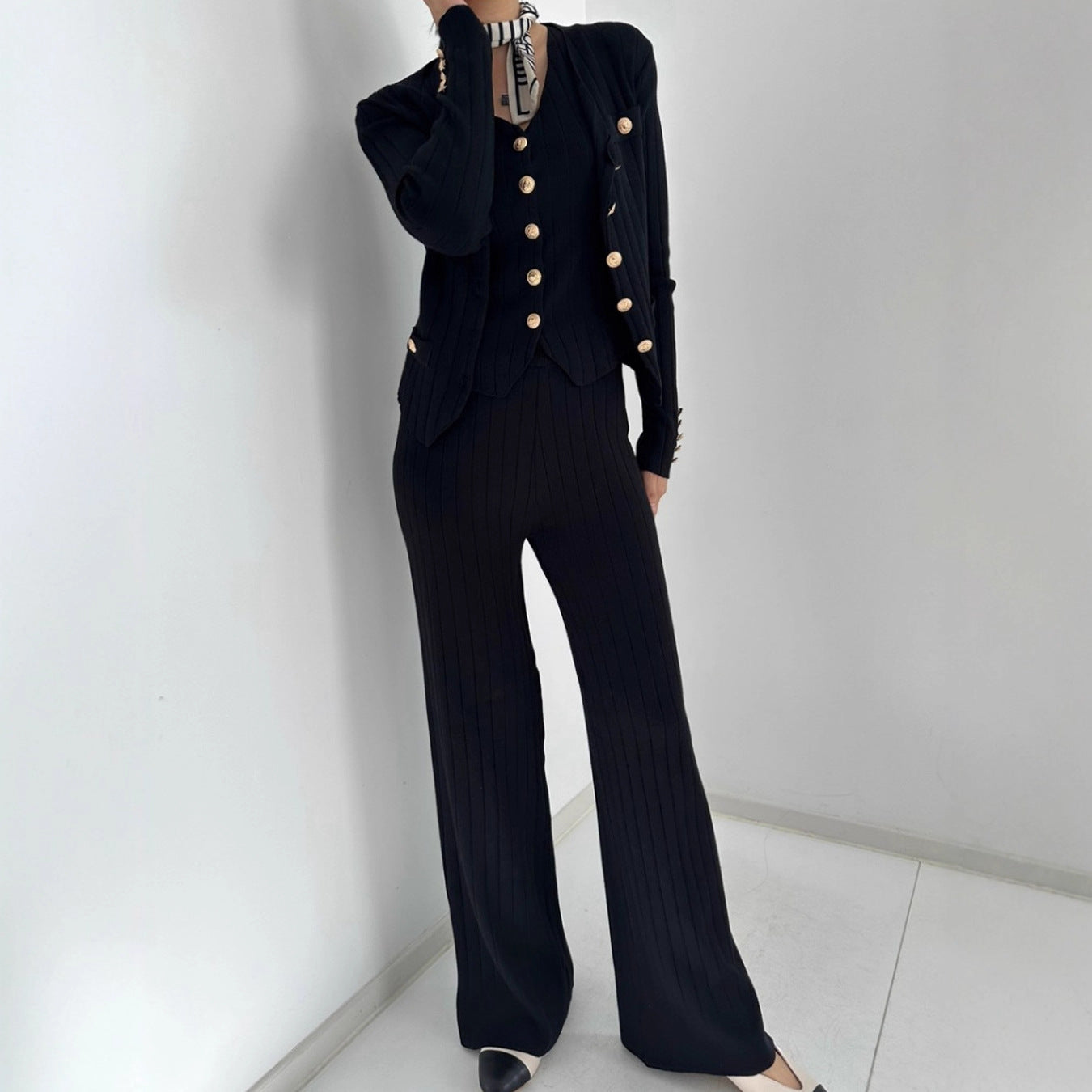 Lainey | Ribbed Knit Three Piece Set