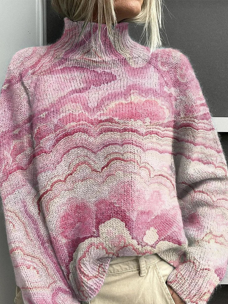 Jessie | Cozy Floral Turtleneck Sweater