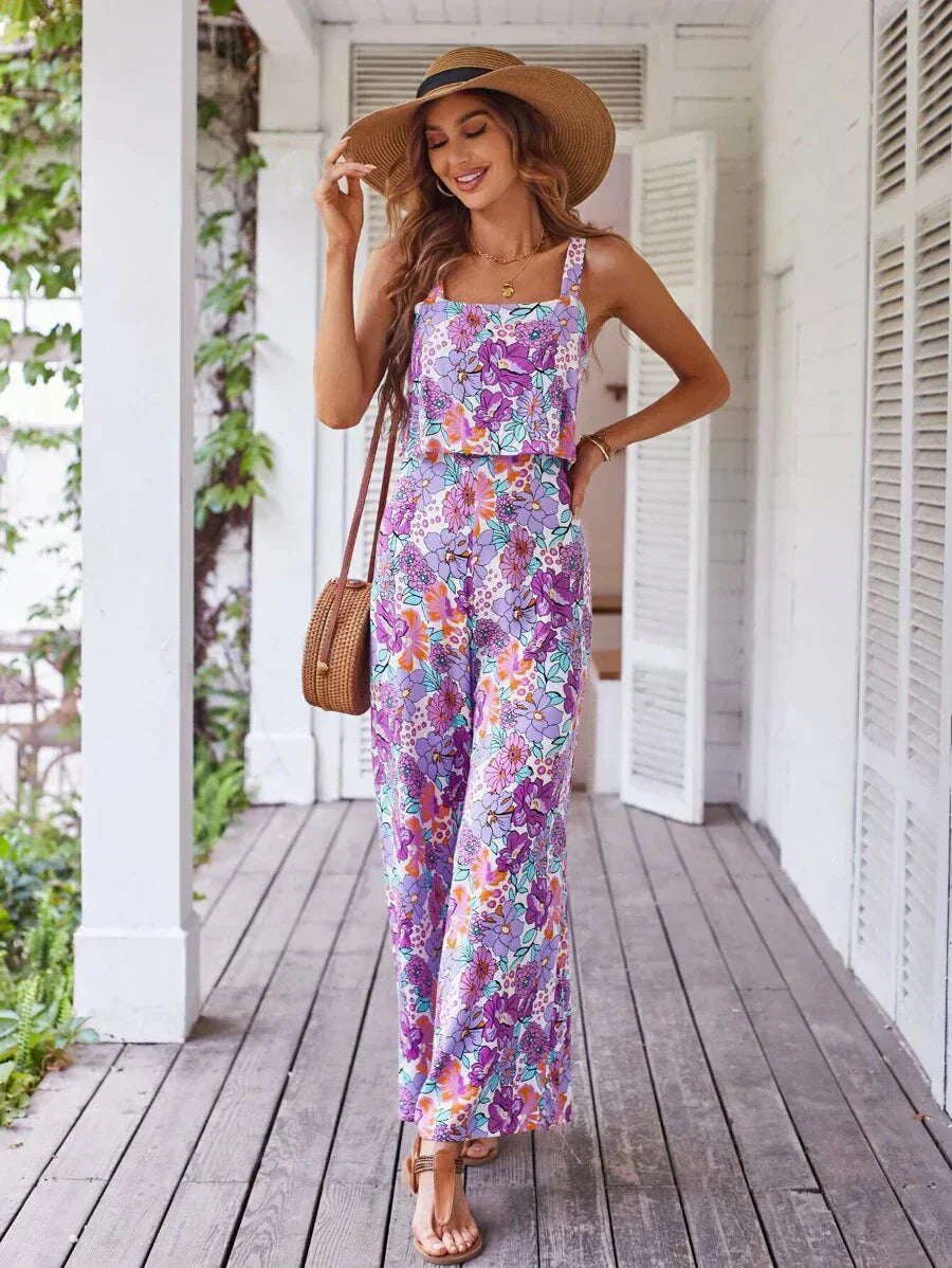 Jade | Floral Wide-leg Jumpsuit